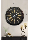 ® Siyah Roma Rakamlı 52 Cm Metal Duvar Saati