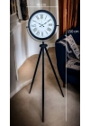 ® Siyah Roma Rakamlı Lüks Tasarım Tripod Ayaklı Saat