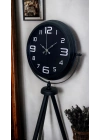 ® Siyah Zarafet Tripod Ayaklı Saat