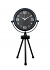 ® Siyah Zarif Üç Ayaklı Masa Saati