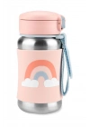 Skip Hop Zoo Pipetli Paslanmaz Çelik Suluk 350 ml Gökkuşağı
