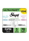 Sleepy Natural Double Soft Bebek Bezi Ultra Paket 5 Beden 78 Adet