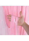 Soft Pembe Püsküllü Kapı Perdesi - Parti, Baby Shower, Cinsiyet Partisi 1x2 M