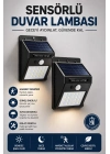 Solar Sensörlü Duvar Lambası Bahçe Lamba 20 Led Işık
