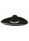 Sombrero Meksika Şapkası Mariachi Gümüş Şeritli Yetişkin Boy