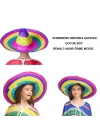 Sombrero Meksika Şapkası Renkli Örme Hasır Çocuk Boy