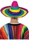 Sombrero Meksika Şapkası Renkli Örme Hasır Yetişkin Boy