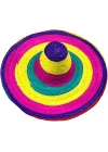 Sombrero Meksika Şapkası Renkli Örme Hasır Yetişkin Boy