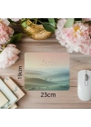 Soyut Huzurlu Tepe Tasarımı Mouse Pad - 19x23 cm 2 mm Dikdörtgen İthal Baskılı Mouse Pad