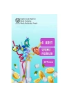Spiralli Figürlü Lüks Çocuk Pipet Seti - 27cm Eğlenceli Karakterli 4lü Özel Seri