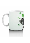 St. Patrick Şapkalı Gri Büyük Irk Köpek – Baskılı Kahve Kupası