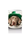 St. Patrick Şapkalı Gülümseyen Köpek – Baskılı Kahve Kupası