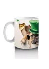 St. Patrick Şapkalı Neşeli Bulldog – Baskılı Kahve Kupası