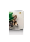 St. Patrick Şapkalı Neşeli Bulldog – Baskılı Kahve Kupası