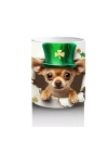St. Patrick Şapkalı Neşeli Corgi Deseni – Baskılı Kahve Kupası