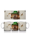 St. Patrick Şapkası Takmış Bulldog – Baskılı Kahve Kupası