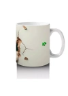 St. Patrick Şapkasıyla Çatlakta Bulldog – Baskılı Kahve Kupası