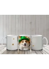 St. Patrick Şapkasıyla Sevimli Köpek Yavrusu – Baskılı Kahve Kupası