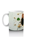 St. Patrick Temalı Sincap Maskotu – Baskılı Kahve Kupası