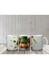 St. Patrick Temalı Sincap Maskotu – Baskılı Kahve Kupası