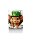 St. Patrick’s Temalı Sevimli Fare Karakteri - Baskılı kahve kupası