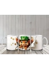 St. Patrick’s Temalı Sevimli Fare Karakteri - Baskılı kahve kupası
