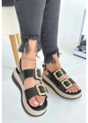 Stan Siyah Cilt Sandalet