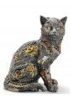 Steampunk Polyester Kedi Figürü Alk2455