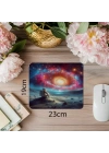Sürreal Galaksi Gözlemi Mouse Pad - 19x23 cm 2 mm Dikdörtgen İthal Baskılı Mouse Pad
