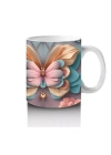 Sürreal Renkli Kelebek Deseni - Baskılı Kahve Kupası