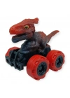 Sürtmeli Dinazor Arabalar 12 cm - H-20 - Kırmızı Parasaurolophus