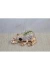Swarovski Taşlı Minik Figür - Kurbağa