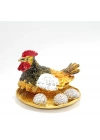 Swarovski Taşlı Yumurtalı Tekli Tavuk Model 1