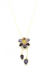 Swr Çiçek Kolye - Mor