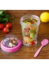 ®  Taken Go Kapaklı Kaşıklı Pratik Taşınabilir Meyveli Yoğurt Kabı