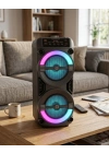 Taşınabilir Bluetooth Hoparlör RGB Işık Efektli Stereo Ses