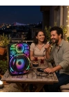Taşınabilir Bluetooth Speaker Mikrofonlu RGB Işıklı Karaoke Ses Sistemi