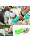 ®  Taşınabilir Hazneli Mama Kaplı ,Kaka Poşetli Kedi,Köpek Suluğu-300ml