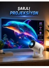 Taşınabilir Sinema Oyun Projektörü Akıllı Projeksiyon Android 11