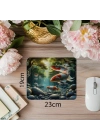 Taşlarla Dolmuş Göl Üzeri Balık Mouse Pad - 19x23 cm 2 mm Dikdörtgen İthal Baskılı Mouse Pad
