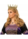 Taşlı Rönesans Kostümlü Kraliyet Ortaçağ Altın Kraliçe Prenses Tacı