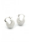 Taşlı Top Küpe - Gümüş