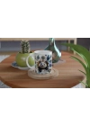 Tavşan Kulaklı Çiçek Taçlı Panda Temalı Baskılı Kupa Bardak
