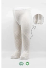 ®   Tekli Ekose Kabartma Penye Külotlu Çorap BS50105 Ekru