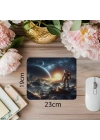 Teknoloji ve Evren Bir Arada Mouse Pad - 19x23 cm 2 mm Dikdörtgen İthal Baskılı Mouse Pad