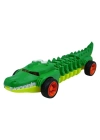 Timsah Araba - Otomatik Hareketli Sesli Işıklı 32 cm - Yeşil Timsah