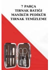 Tırnak Temizliği, Tırnak Batığı ve Düzenli Bakım İçin 7 Parça Çelik Set