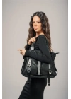 Toja Siyah Cilt Kol Ve Omuz Çantası