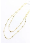 Top Zincir Kolye-90cm - Altın
