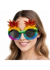 Tropikal Ananas Tasarımlı Renkli Hawaii Parti Gözlüğü